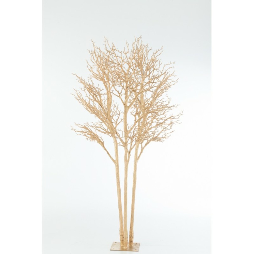 Arbre à branches nues en métal doré 180x180x240 cm h240