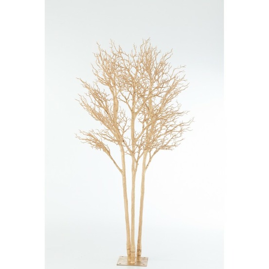 Arbre à branches nues en métal doré 180x180x240 cm h240