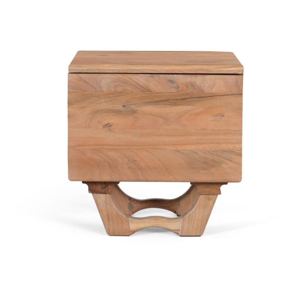 Table de chevet bois naturel - oriane décoration d'autrefois