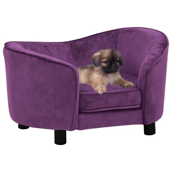 Canapé pour chien bordeaux 69x49x40 cm peluche