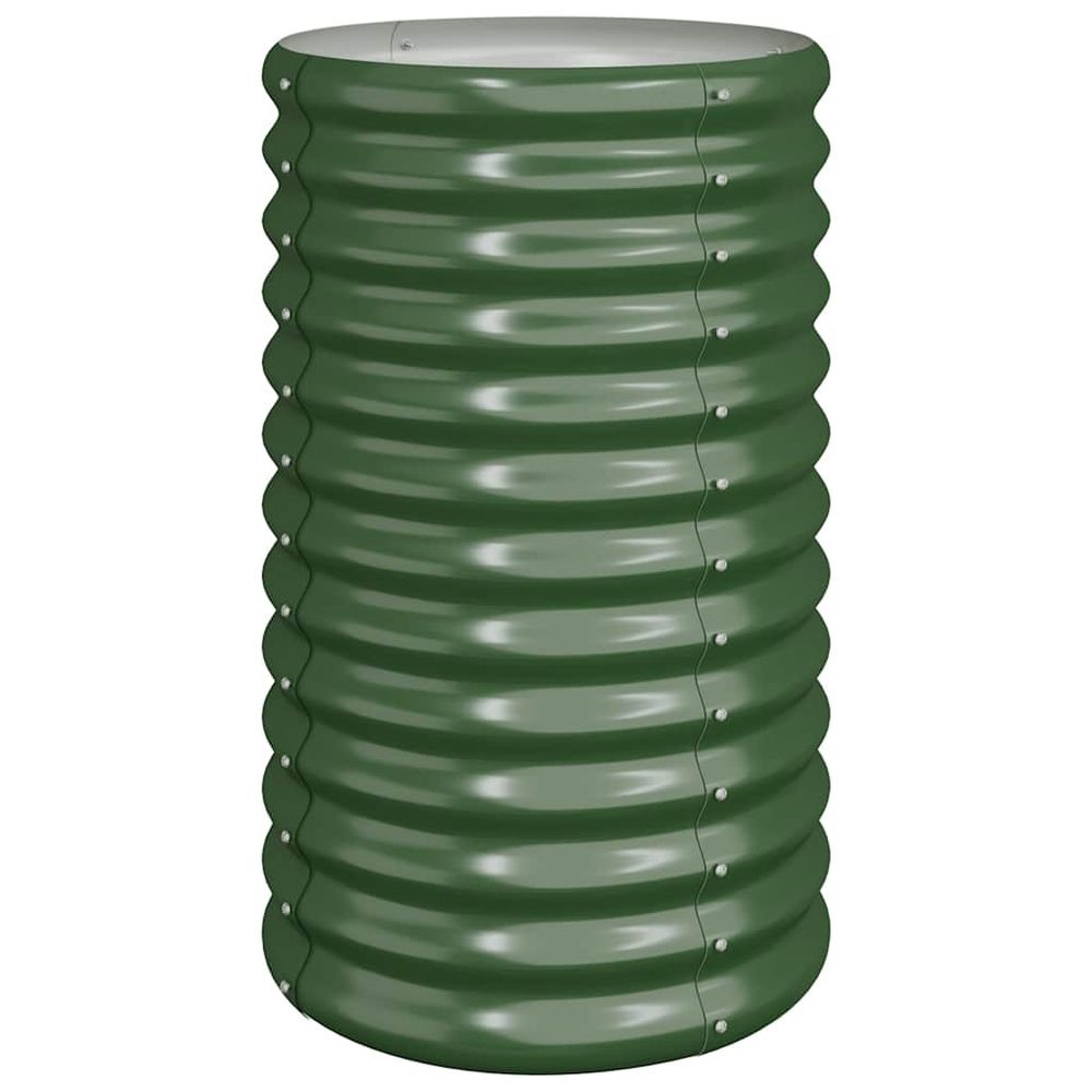 Jardinière de jardin acier galvanisé 40x40x68 cm vert