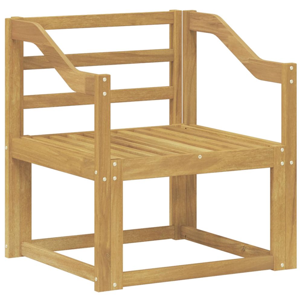 Ensemble de canapés d'extérieur bois d'acacia massif blanc