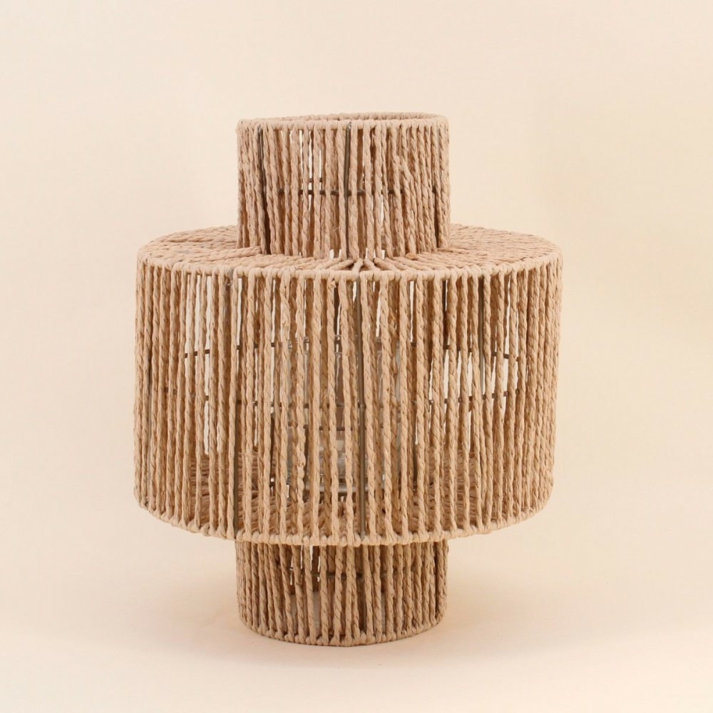 Lanterne ronde en corde 38x30cm