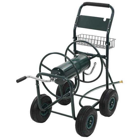 Chariot dévidoir avec connecteur de tuyau 1/2