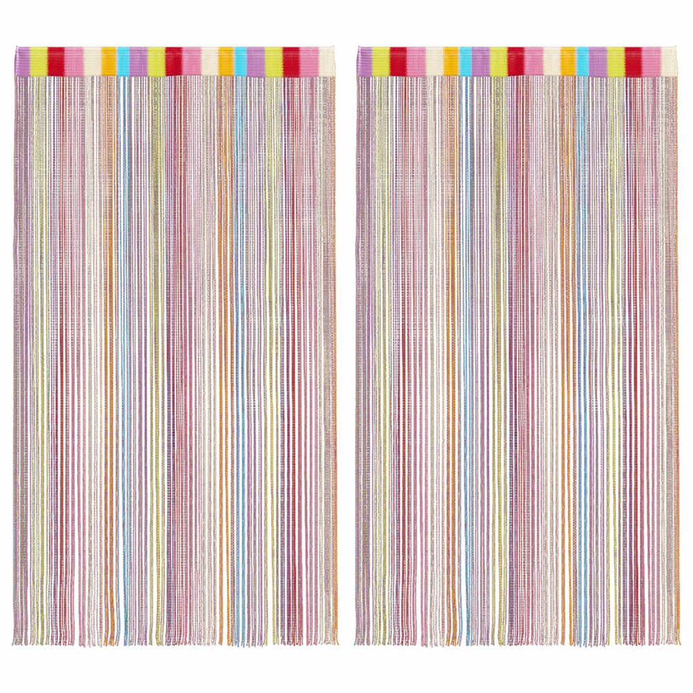 Rideau en fils 2 pcs 140 x 250 cm multicolore