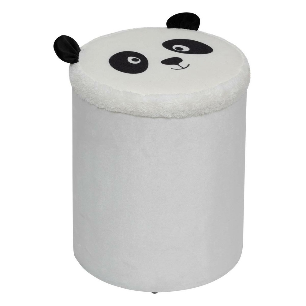 Pouf-coffre enfant panda pliant 