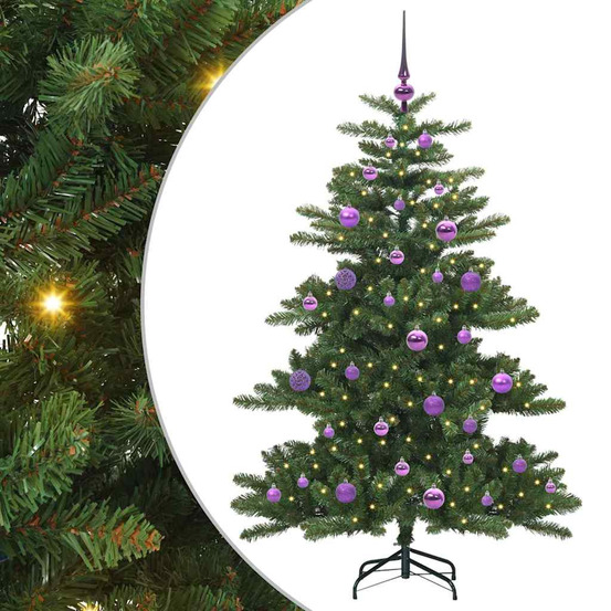 Sapin de noël artificiel à branches articulées vert 150 cm pvc