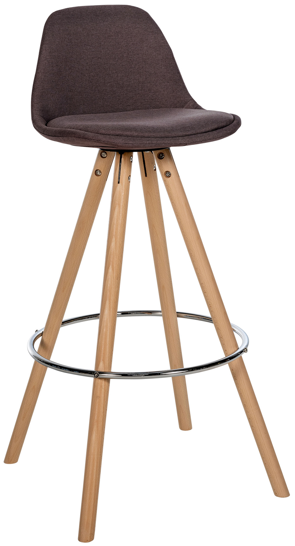 Tabouret de bar corbin tissu rond naturel