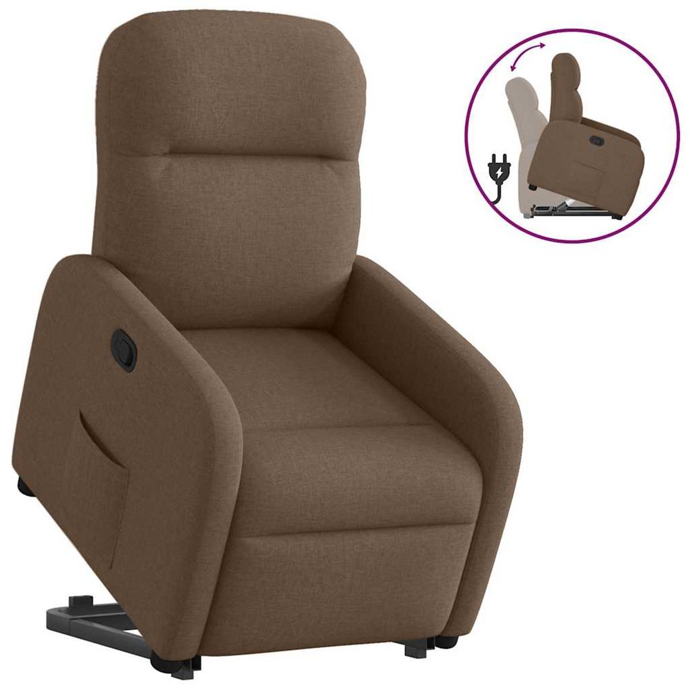 Fauteuil inclinable marron tissu