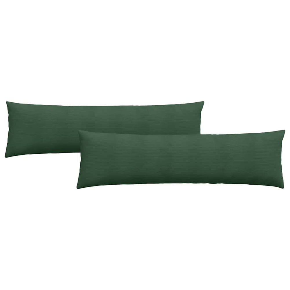 Coussins de canapé 2 pcs vert foncé 145 x 40 cm