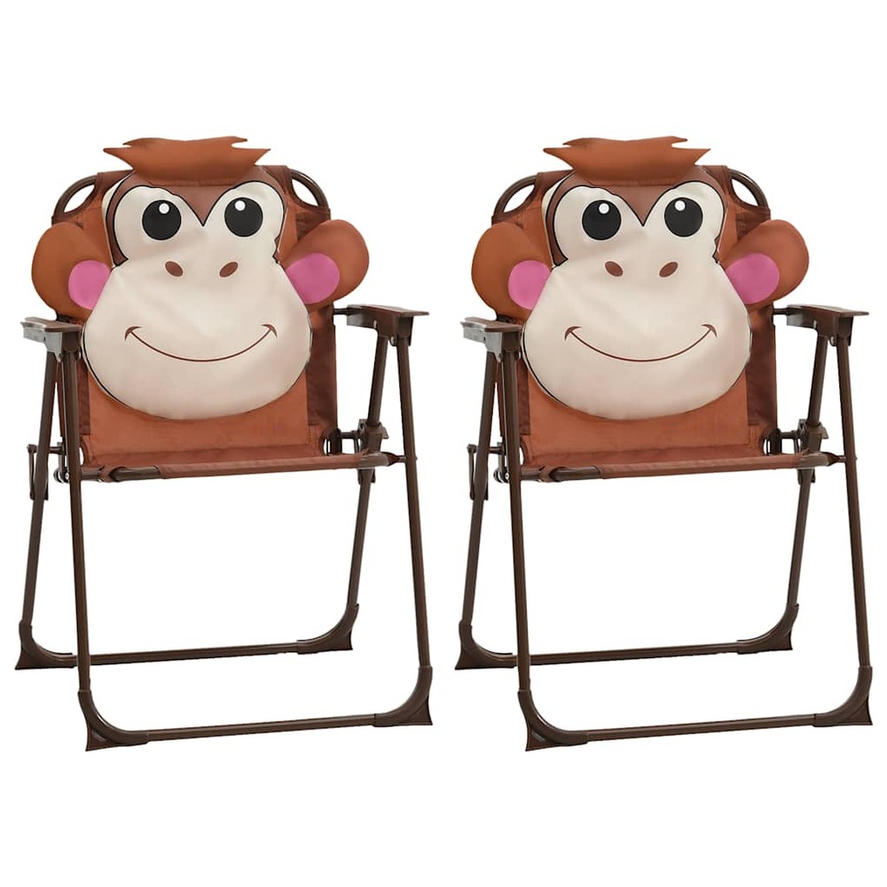 Ensemble de bistro avec parasol pour enfants 3 pcs marron