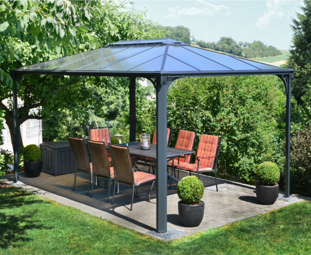 Gazébo tonnelle 12.7m² gris anthracite - 702564