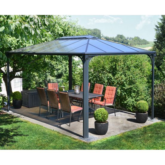 Gazébo tonnelle 12.7m² gris anthracite - 702564