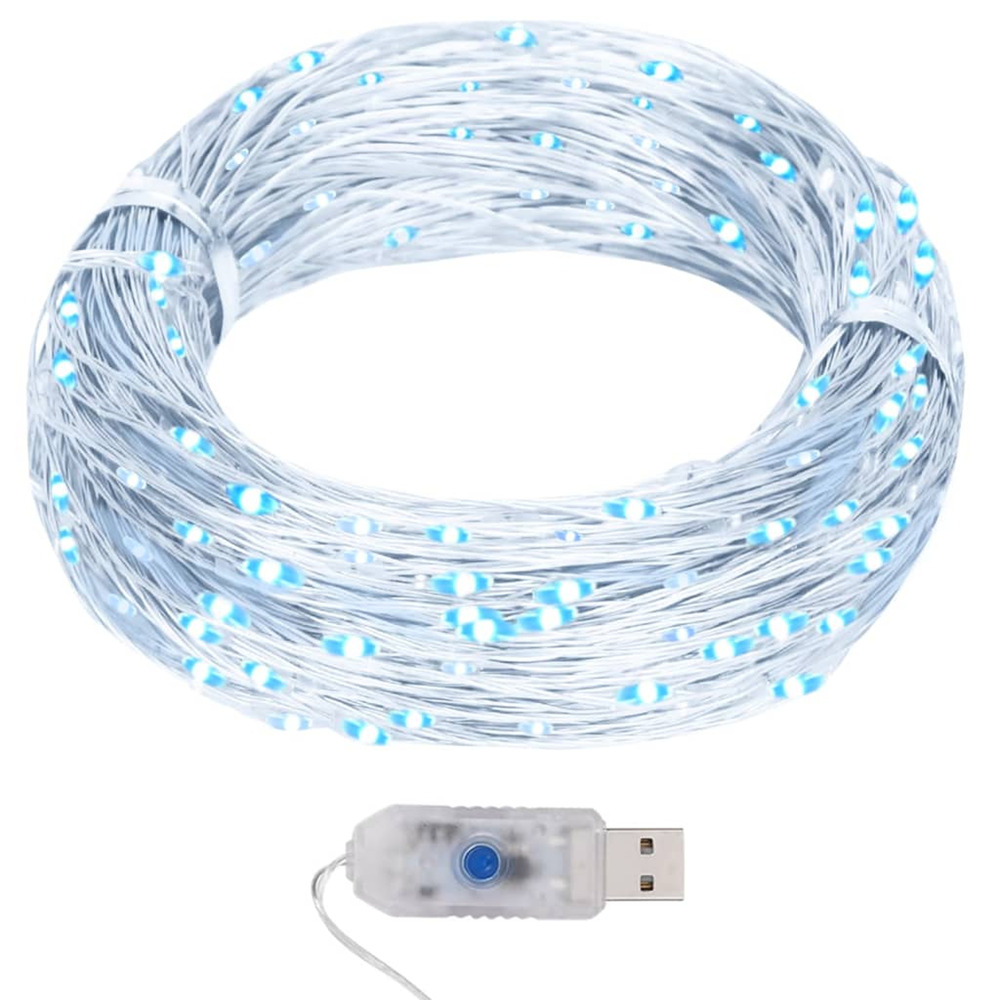 Guirlande lumineuse micro led 40m 400led blanc froid 8fonctions