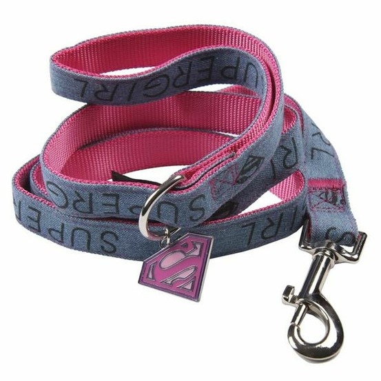 Laisse pour chien superman rose m
