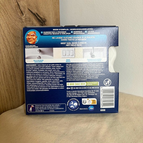 Lot 2 éponges gommantes mr propre – gomme nettoyante extra puissante