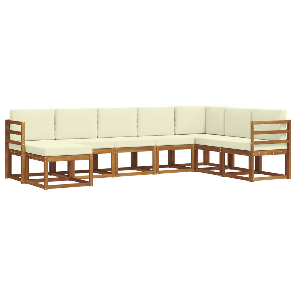 Ensemble de canapés d'extérieur 8 pcs naturel et crème
