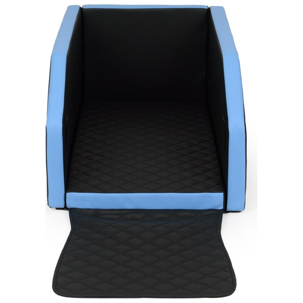 Velinda panier de voiture pliable pour chien 55x100cm — noir, bleu