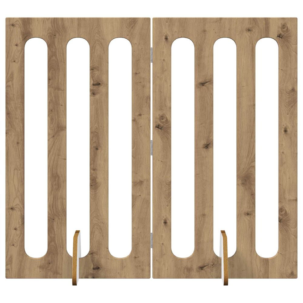 Clôture pliable pour animaux 2 pc chêne artisanal