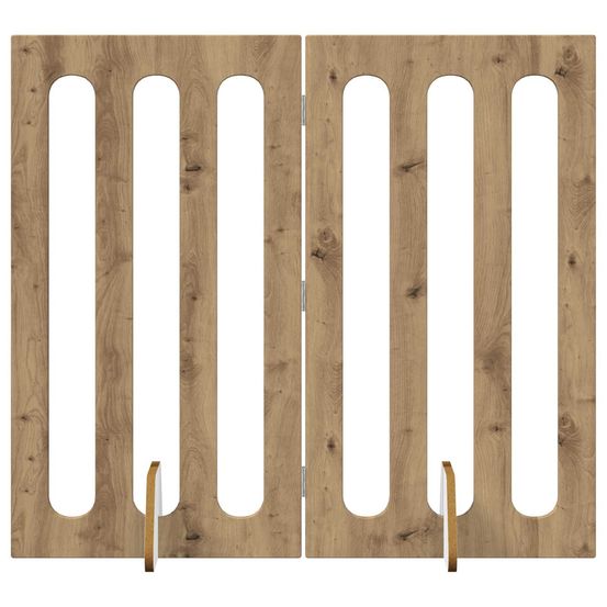 Clôture pliable pour animaux 2 pc chêne artisanal