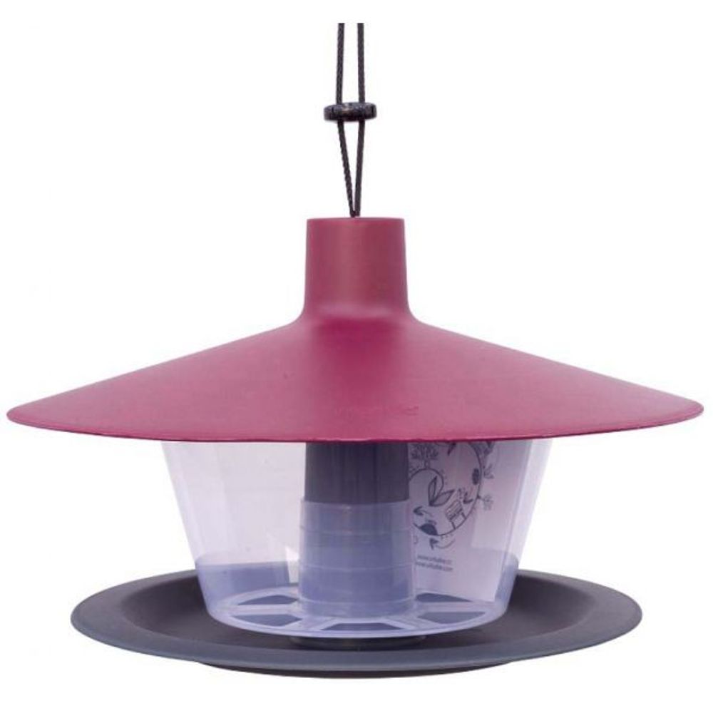 Mangeoire à oiseaux en plastique cap fuschia