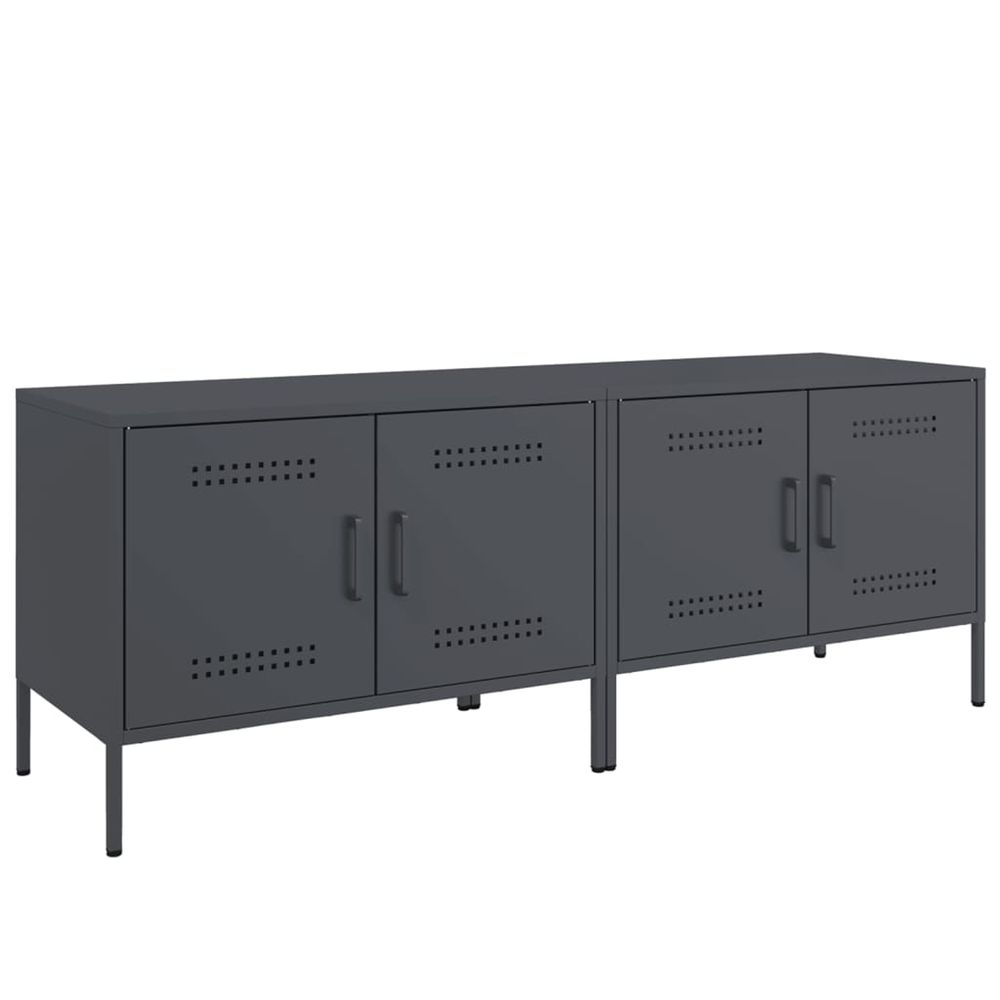 Meubles tv 2 pcs anthracite 68x39x50,5 cm acier