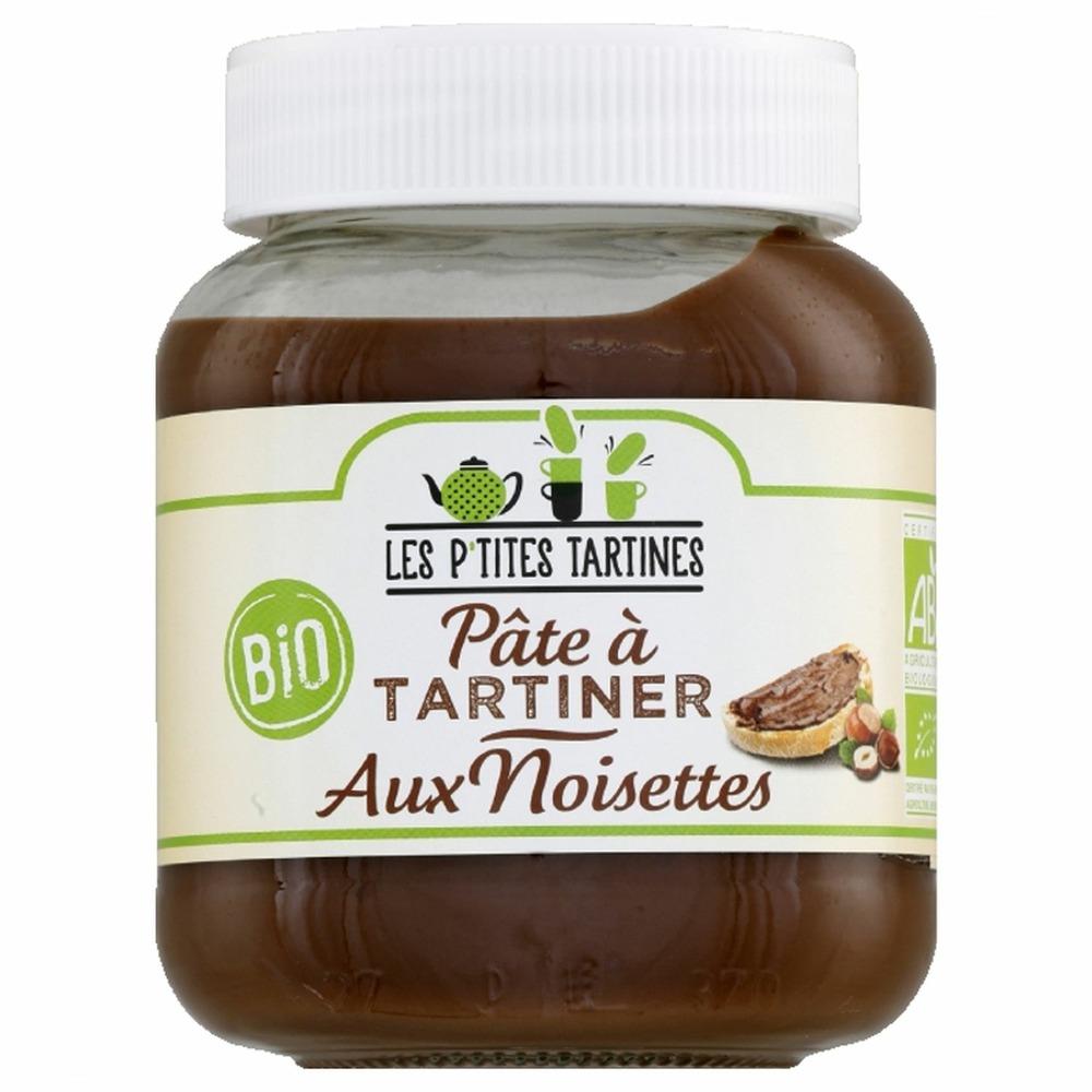 Pâte à tartiner bio aux noisette - les p'tites tartines - pot 350g