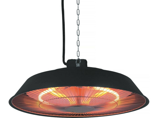 Chauffage électrique suspendu - 1500w - noir