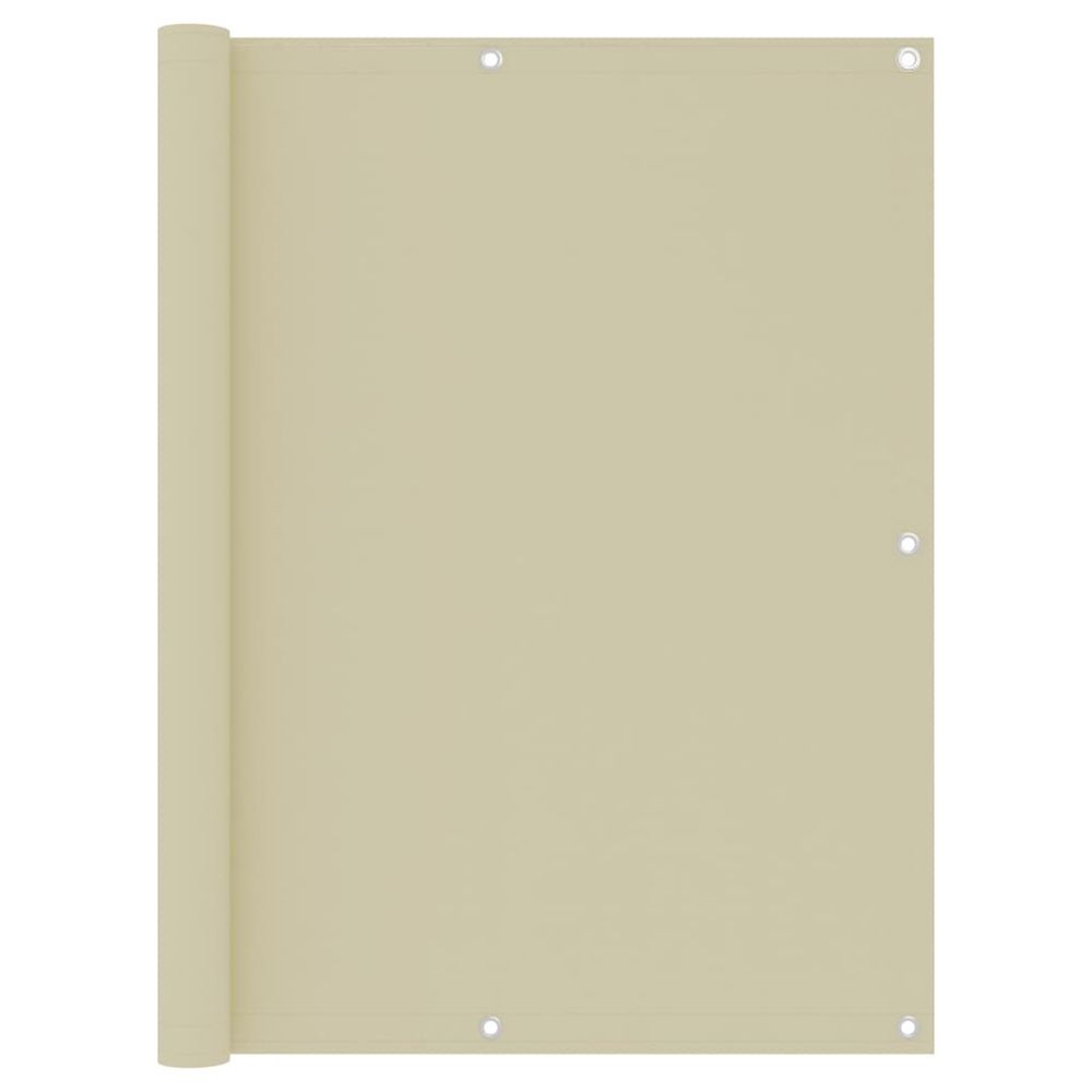 Écran de balcon crème 120x500 cm tissu oxford