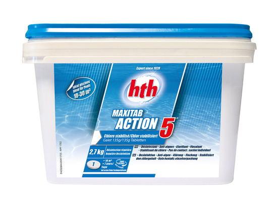 Chlore 5 actions en galets maxitab 2,7 kg