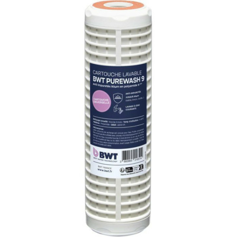 Cartouche lavable - - 50 µm - préfiltration économique - retient particules grossieres - nettoyage simple au robinet