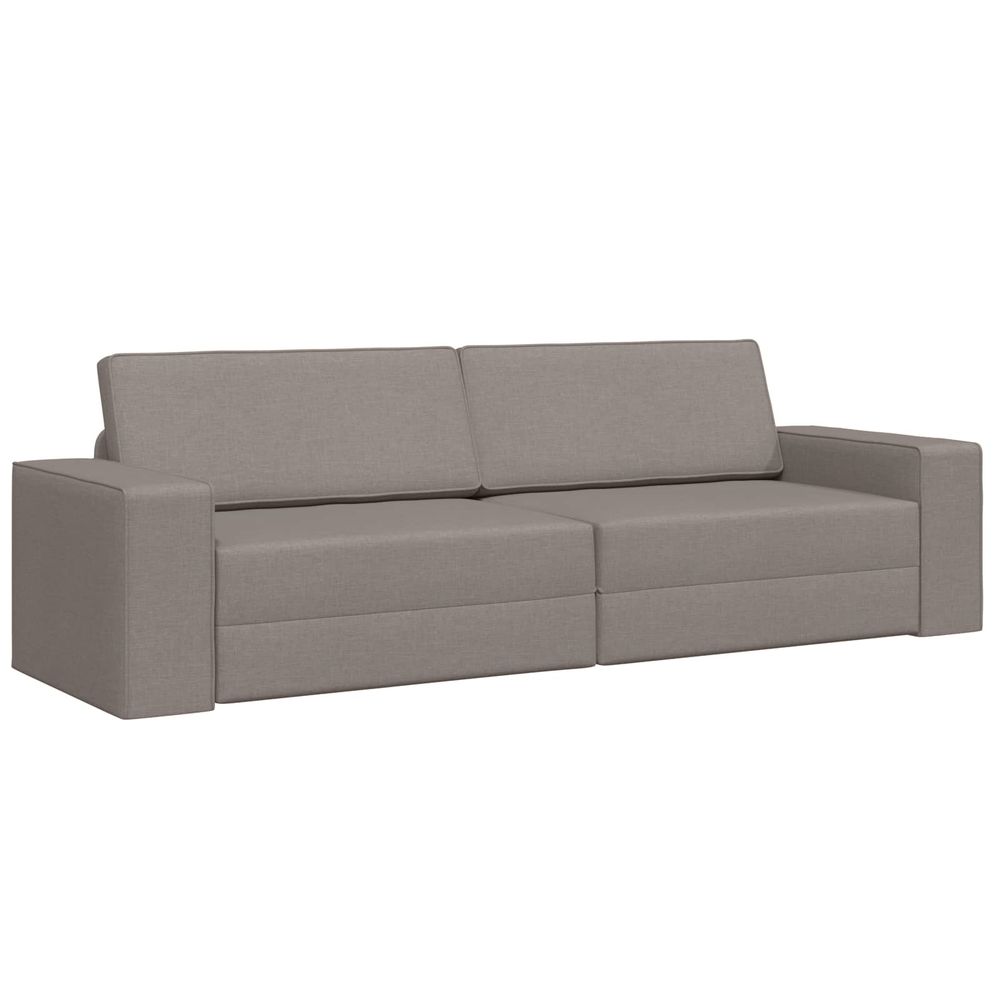 Canapé-lit taupe 245 x 78 x 77 cm tissu