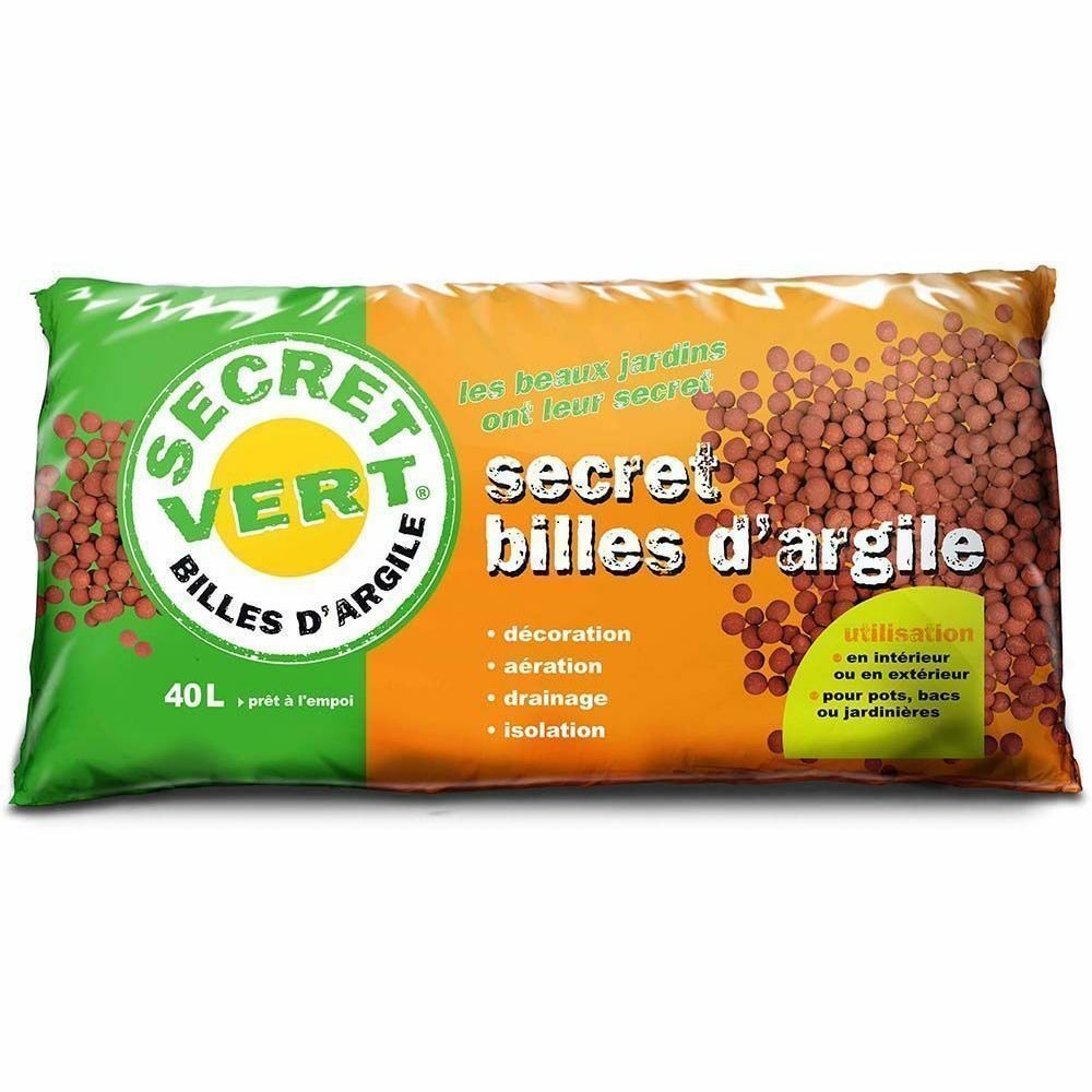 Billes d'argile intérieur extérieur 40 litres