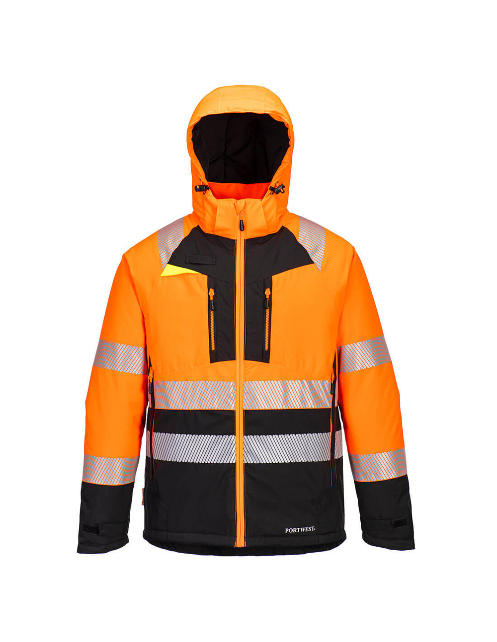 Parka d'hiver dx4 hi-vis class 2 - taille xxl - orange/noir - portwest