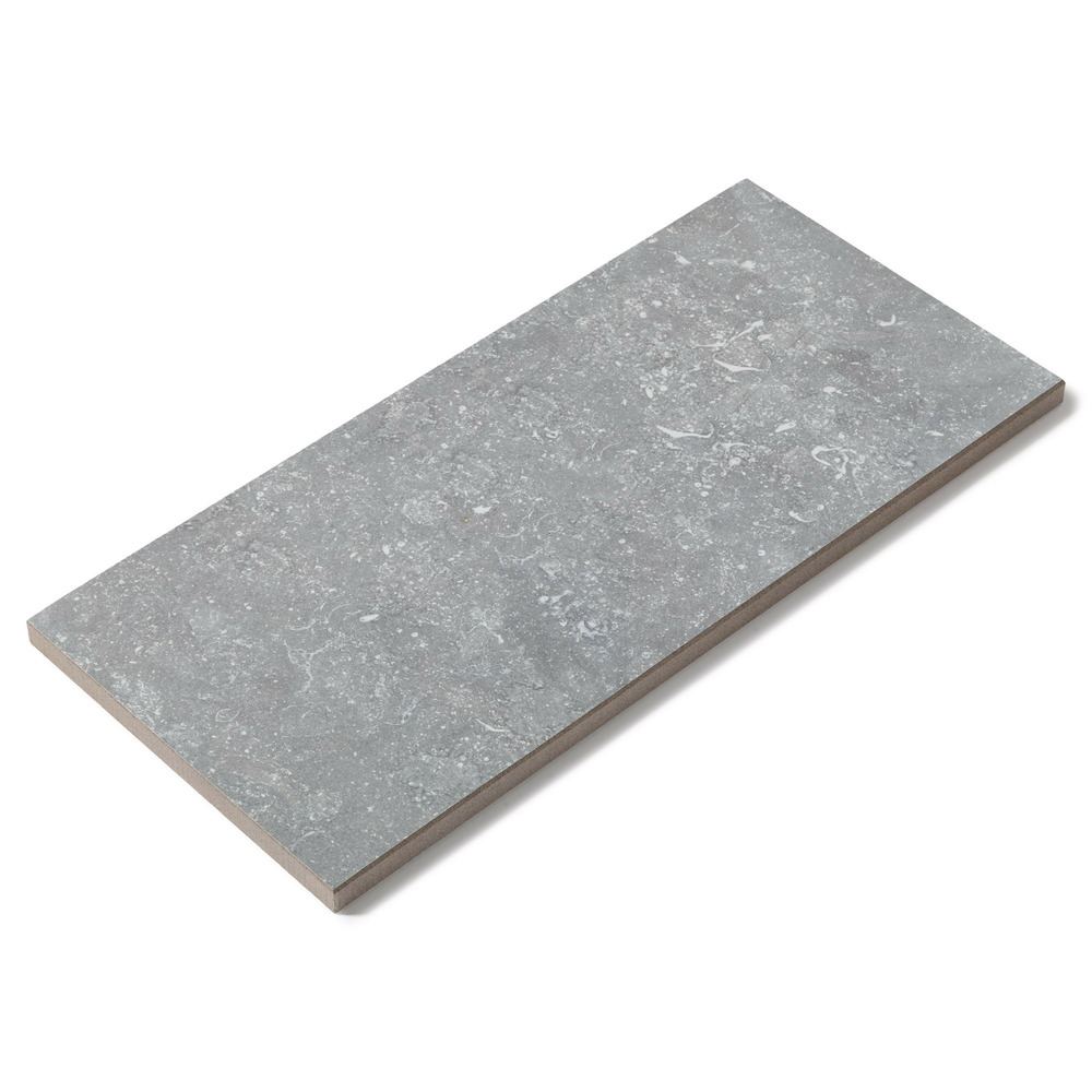 Margelle de piscine effet pierre gris/bleu belgio 60x28x2 cm bord droit pietra - ro'ma carrelage