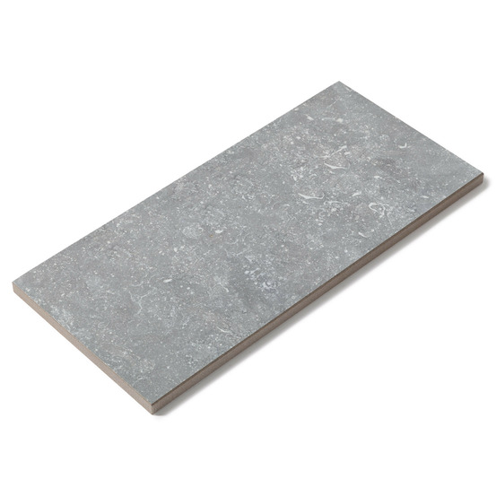 Margelle de piscine effet pierre gris/bleu belgio 60x28x2 cm bord droit pietra - ro'ma carrelage