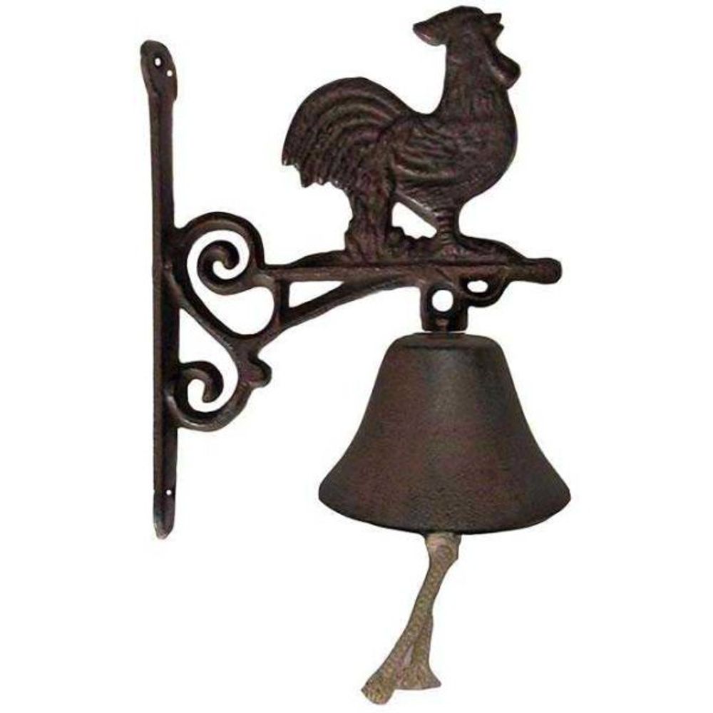 Cloche carillon fonte coq 19 x 10 x 17 cm