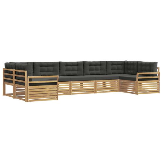 Ensemble de canapés d'extérieur 7 pc blanc et anthracite