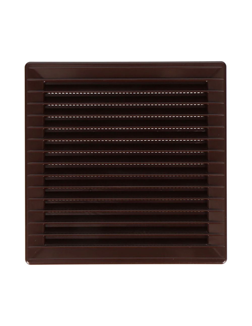 2 grille d'aération carré encastrée avec moustiquaire 140 x140mm abs brun