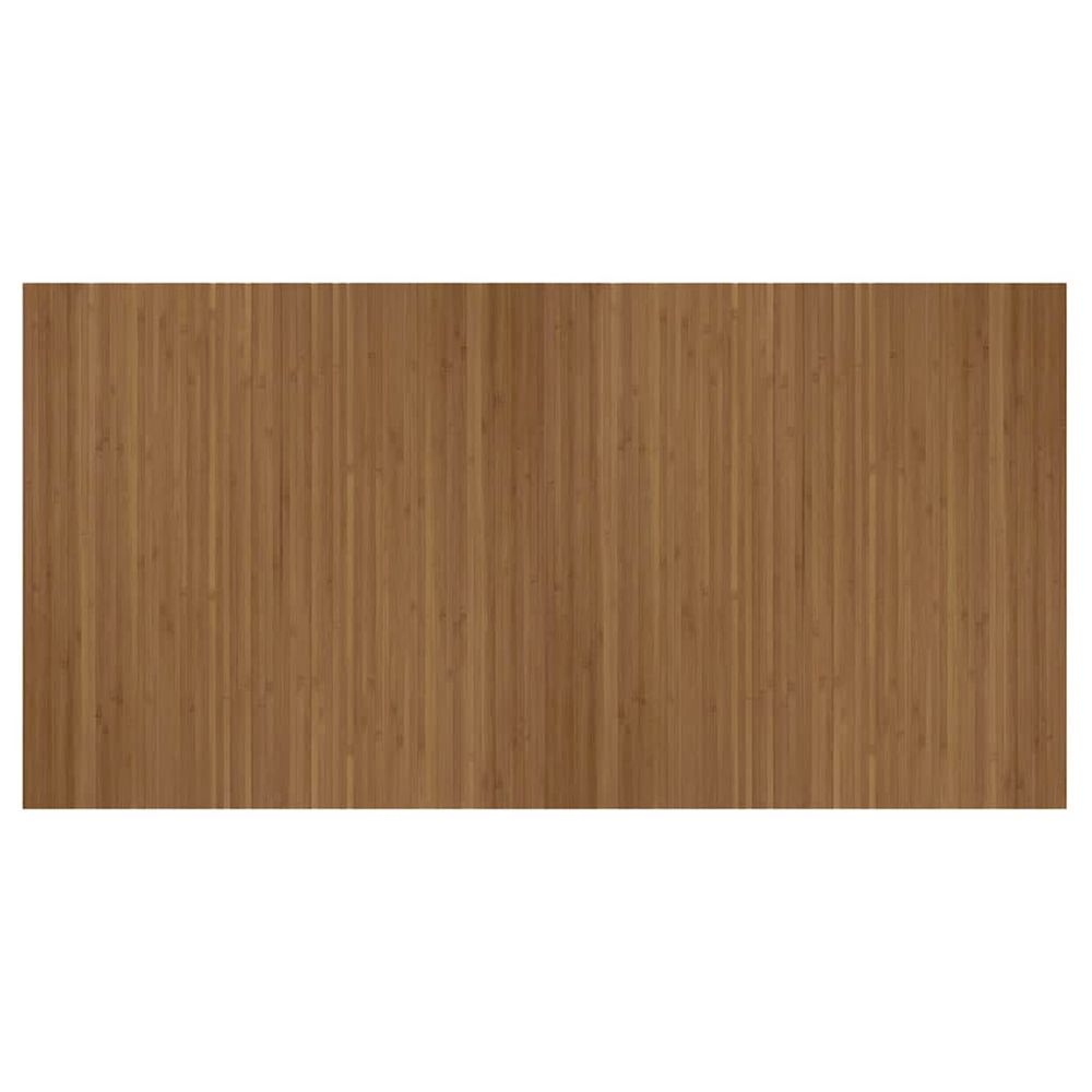 Tapis rectangulaire marron 100x200 cm bambou