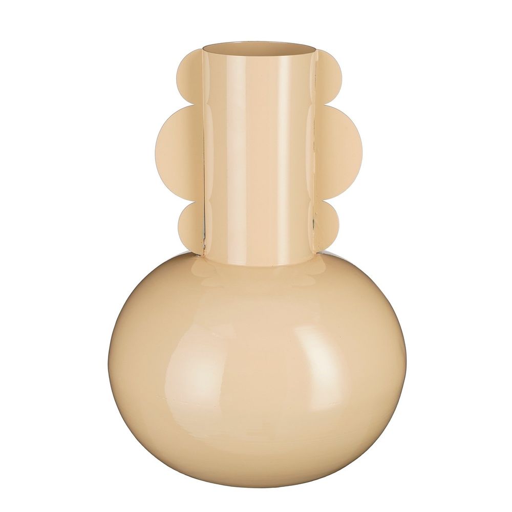 Mica decorations boyd vase - h36 x ø25 cm - métal - beige