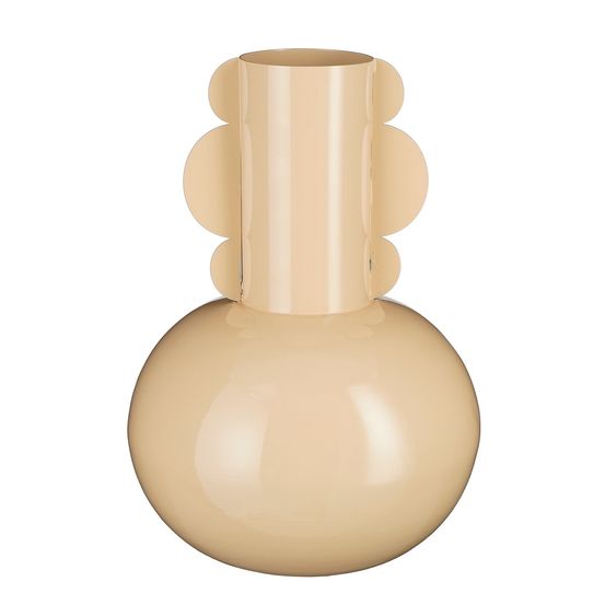 Mica decorations boyd vase - h36 x ø25 cm - métal - beige