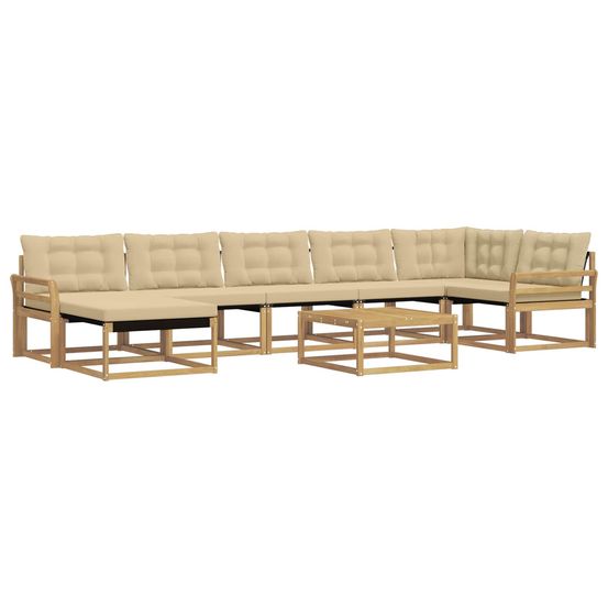 Ensemble de canapés d'extérieur 8 pc blanc et beige