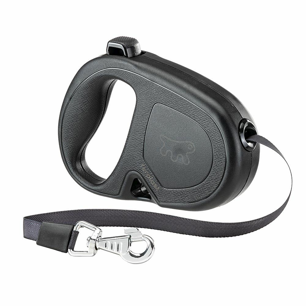 Ferplast laisse chien enrouleur flippy one, laisse pour chiens de taille moyenne jusqu'à 25 kg. Sangle extensible max 5 m. Bouton