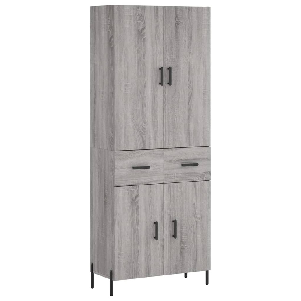 Buffet bahut commode armoire meuble de rangement organisateur cuisine salle de séjour salon haut sonoma 69,5 x 34 x 180 cm bo