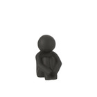 Figurine p'tit maurice assis magnesium noir