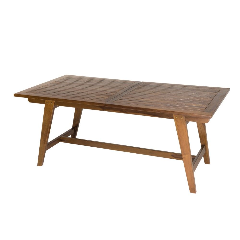 Table de jardin en teck huilé extensible 8/10 personnes l240