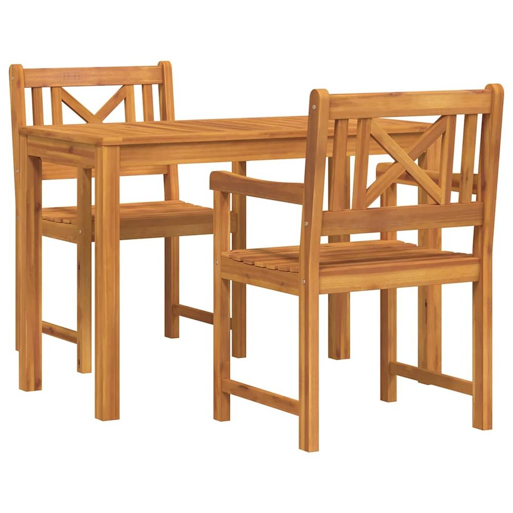 Ensemble de salle à manger pour jardin 3 pc marron