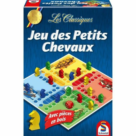 Jeu des petits chevaux - classic line - pièces en bois - schmidt and spiele