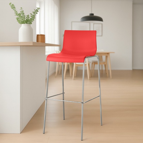 Tabouret de bar hoover structure 4 pieds chromé